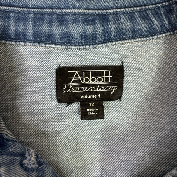 NWT Abbott Elementary Jean Denim Jacket Size 1X - Picture 7 of 10
